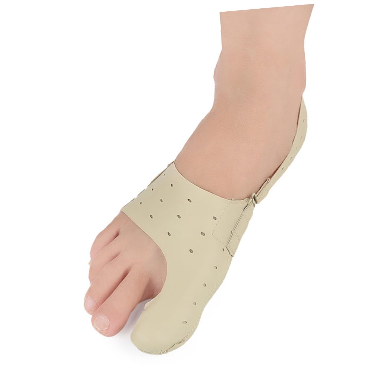 COLLBATH 1pc Unisex Big Hallux Socks Silicone Gel Spacer for Men Women Breathable Bunion Size Beige