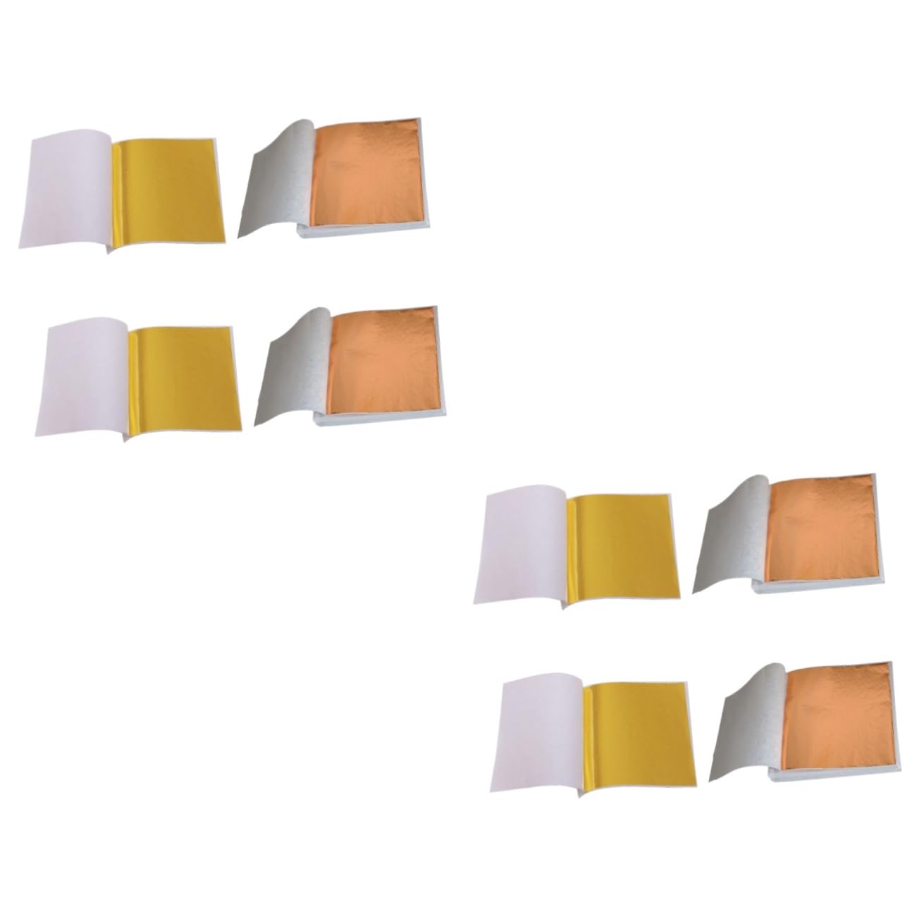 Didiseaon 2sets Metallic Foil Sheets Foil Paper for Manicure Imitation Leaf Sheet Paper Art Craft Decor 200sheets*2