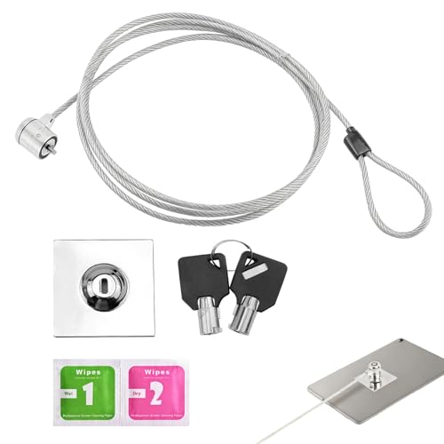 Sylkeov Câble Antivol à Clé pour Ordinateur Portable, Tablette, Smartphone, Câble Antivol PC Portable en Acier Inoxydable avec 2 Clés, Sécurité Maximale...