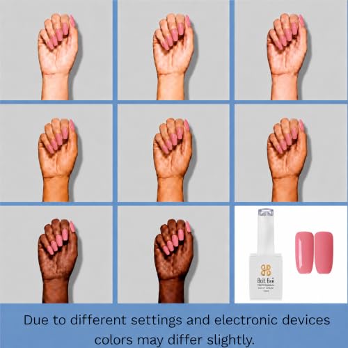 Image of BOLT BEE 15ML Gel Nail Polish 1Pc Clear Pink Glitter Nail Polish Soak Off UV LED Nail Gel Polish Nail Art Starter Manicure Salon DIY at Home, 0.5 OZ (1) (109)