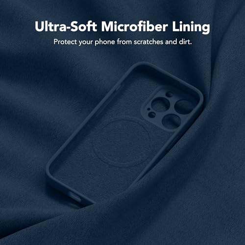 Image of Magnetic for iPhone 12 Pro Max Case, Compatible with MagSafe, [Full Camera Protection][Screen Protector] Silicone Shockproof Protective Phone Case for iPhone 12 Pro Max 6.7 inch, Cobalt Blue
