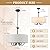 BYKWRTV 18'' Drum Chandeliers for Dining Room, 6-Light Modern Farmhouse Chandelier Drum Pendant Light Fixture with Linen Shade, Black Round Chandelier Hanging Light for Living Room Bedroom Foyer