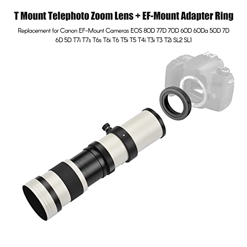 Andoer Câmera MF Super Teleobjetiva Zoom Lente F/8.3-16 420-800 mm Montagem T + Conjunto de filtros