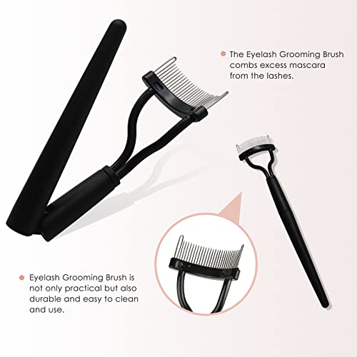 Eyelash Curler Kit, Eyelash Applicator Tool, Eyelash Shield Applicator Guard Tool, Eyelash Grooming Brush And 6 Replacement Silicone Refill Pads, Eyelash Curler For Women #TOP4
