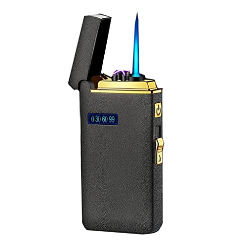 Whyzb Cigar Lighter Dual Arc Lighter Jet Flame Torch Cigar USB Lighter 2 in1 Rechargeable Windproof Flameless PortableGood for Cigarette Cigar Candle Pipe Cigarette Lighter (Color : 3)