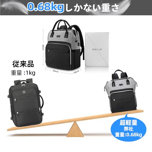 HOMIEE リュック レディース 旅行 大容量 B4対応 バックパック の商品画像 5