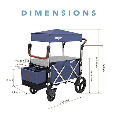 Keenz Stroller Wagon – 7S Pull/Push Wagon Stroller – Safe and Secure Baby Wagon Stroller and Stroller for Big Kids – Versatile Wagon Stroller Ideal for Special Needs (Blue) - Thumbnail 2