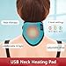 USB Neck Heating Pad Electric Neck Wrap for Pain Relief Heated Neck Warmer Physical Therapy Heated Neck Brace 3 Adjustable Temp Auto Shut Off Thermal Neck Support Neck Protector for Soreness Stiffness