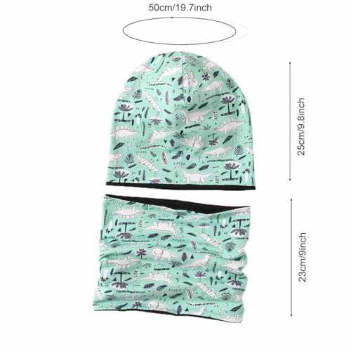 Gorro y bufanda para niños de algodón elástico para evitar resfriados en invierno 6
