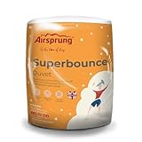 Airsprung Superbounce 16.5 Tog Single Bed Size Breathable Extra Warm Hollowfibre Heavy Winter Duvet Quilt, Soft Touch, Energy Efficient, Made In The UK (135cm x 200cm)