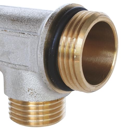 SOMATHERM FOR YOU - Sanitärverteiler, aus vernickeltem Messing, Male-Female 20/27, selbstdichtend und ausgerichtet, 4 Abzweigungen mit flachem Durchgang, in Male 15/21