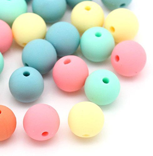 Rockin Beads 90 Acrylic Spacer Beads Round Random Mix 9x10mm(3/8"),hole:approx 1.8mm,