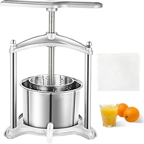 Presse-fruit manuel inox extracteur de jus de pomme et raisin