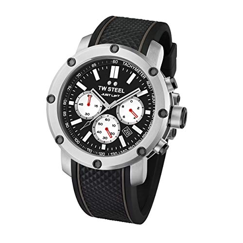 Preisvergleich Produktbild TW Steel Unisex Erwachsene Chronograph Quarz Uhr mit Silikon Armband TS10