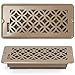 MMFSF Floor Register 4x10, Brown Floor Vent Covers for Home Floor,Sidewall, 2 Pack Heavy Duty Decorative Hot Air Vent Covers with Rust-Proof Finish for Home Heater Floor Vent Grilles and Vents(Brown)