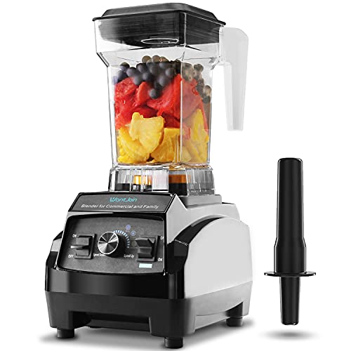 WantJoin Professional blender Commercial Blender -Ice Crusher 60 Oz Countertop Blender for ice smoothie ice crushing blender for kitchen (BLACK)