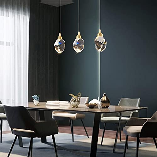 Lámpara colgante moderna de cristal para techo de comedor, bar y mesita de noche 4