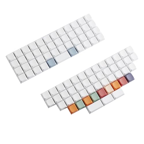 YMDK XDA DSA Blank Colorful PBT Keycaps Suitable for Ortholinear
