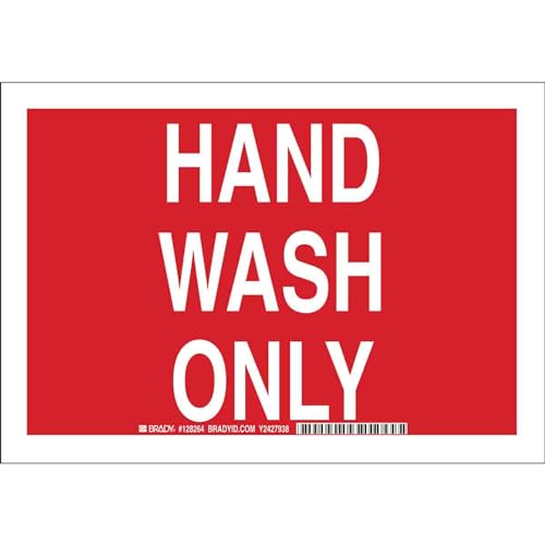 Panneau Hand Wash Only Brady 128265 pour sécuriser les zones de lavage des mains