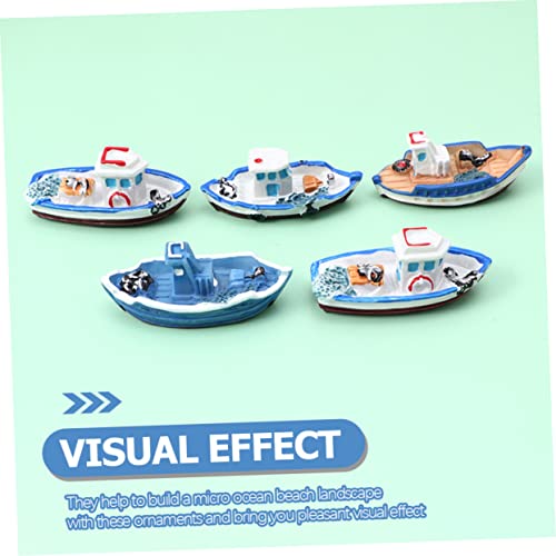 Tofficu 8 peças de modelo de veleiro em miniatura decorativo para casa layout de casa enfeite de pra