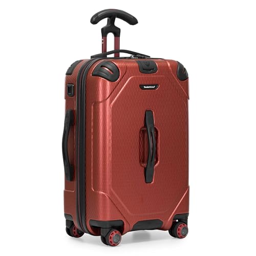 Image of Traveler's Choice Maxporter II Polycarbonate Hardside Trunk with Spinner Wheels, Red, 22-Inch Carry-on Luggage