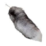 Iivos Fluffy Therian Fox Tail Keychain - Soft Plush Accessory for Cosplay, Ren Faire, and Everyday Use - Detailed Design