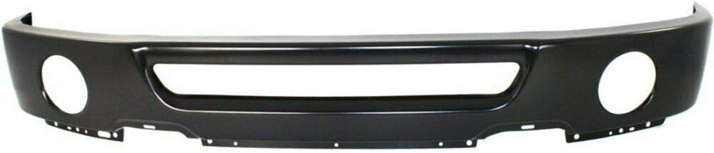 Front Bumper Face Bar Primed Steel Paintable + Mount Plate Inner Brackets Kit + Fog Lights For 2006-2008 Ford F-150 Direct Replacement
