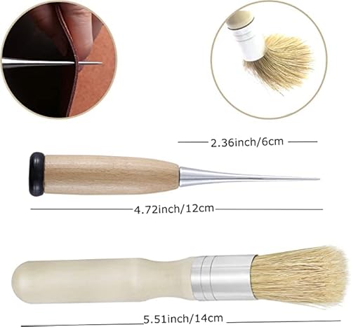 34 Pcs Book Binding Kit,Book Making Kit,Book Binding Kit For Beginners With Waxed Linen Thread For Book Bind,Awl For Book Bind,Well Suited For Cutting,Sewing And Stitching For Leather Making. #TOP2