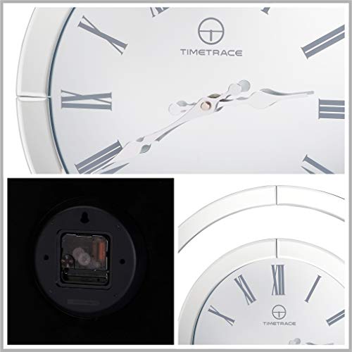 Timetrace Modern Mirrored Wall Clock, Round Clock, Wall Clock For Living Room Decor, Mirror Home Decor #TOP2