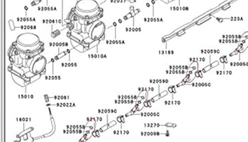 みりん　オーダー品 Amazon | ZXR400/ZXR250 キャブヒーター Oリング パッキンセット