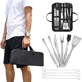 9-Piece BBQ Grill Tool Set, Stainless Steel with Storage Bag