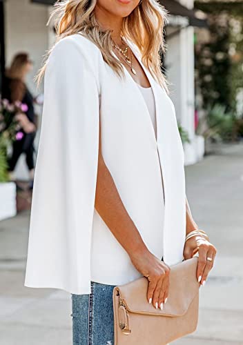 EFOFEI Womens Split Sleeve Lapel Blazers Casual Work Suit Open Front Cardigan with Pockets3