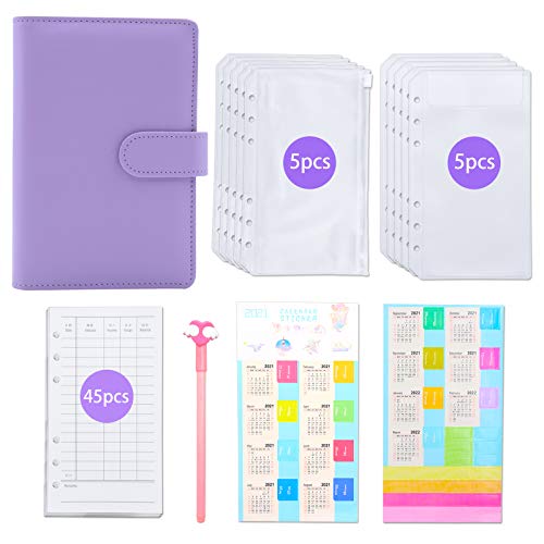 Budget Binder,A6 6 Ring Leather Binder,Budget Binder Planner Organizer with Cash Envelopes,Binder Notebook Refillable,Cash Budget Envelope System with 10 Pcs Zipper Pockets,2Pcs Label Stickers Budget Binder,A6 6 Ring Leather Binder,Budget Binder Planner Organizer with Cash Envelopes,Binder Notebook Refillable,Cash Budget Envelope System with 10 Pcs Zipper Pockets,2Pcs Label Stickers