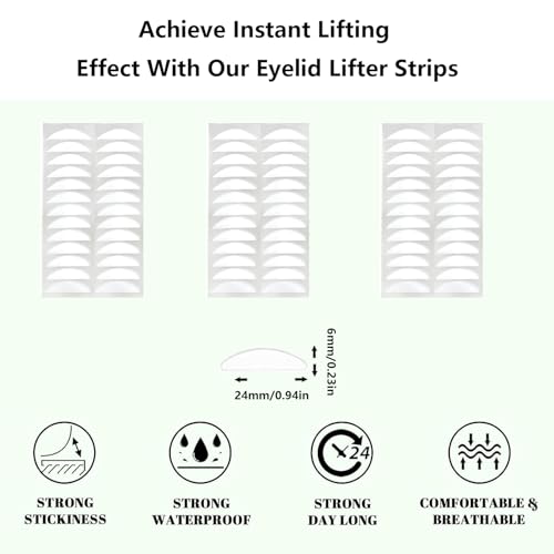 6MM 780Count Natural Invisible Single Side Eyelid Tape Stickers Medical-use Fiber Eyelid Lift Strip, Instant Eye Lift Without Surgery, Perfect for Uneven Mono-Eyelids,Easy Application