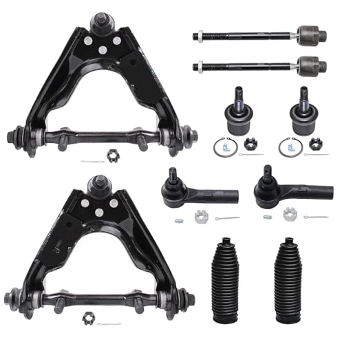 Image of Detroit Axle - 4WD Front End Suspension Kit for 2000-2004 Dodge Dakota, 2000-2003 Dodge Durango, 2 Upper Control Arms Ball Joints, 2 Lower Ball Joints, 4 Tie Rods, 2 Boots Replacement - 10pc Set