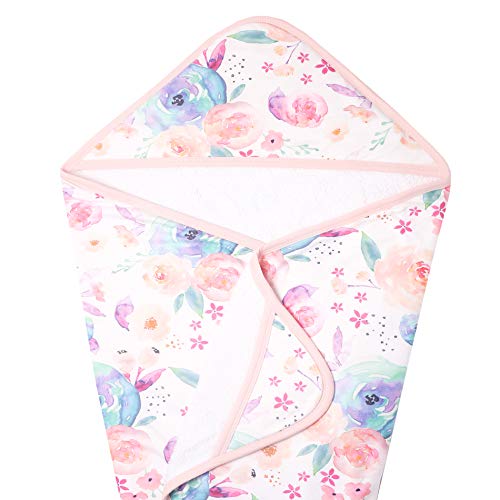 Image of Copper Pearl Hooded Bath Towels Premium Knit/Terry Cloth Baby Towels with Hood, Pockets, and Cool Designs - Great to Gift and Make Bath Time Fun - Baby Bath Towel, Bloom