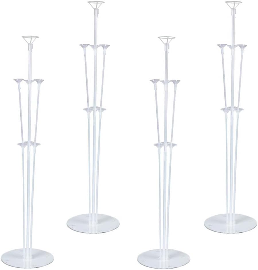 Hileyu 4 Sets Table Balloon Stand Kit - Balloon Holders, Cups, Sticks & Floor Stand - Birthday Party Decorations