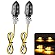 LOPHE 2 Stück LED Motorrad Blinker, 12V Motorrad Lauflicht, 5 LED M8 E-MARK Geprüft Miniblinker Universal, Blinker Licht Wasserdicht für Motocross Fahrrad Moped