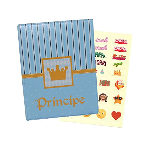 Álbum de 500 fotos 10x15 Príncipe Coroa Dourada + ADESIVO