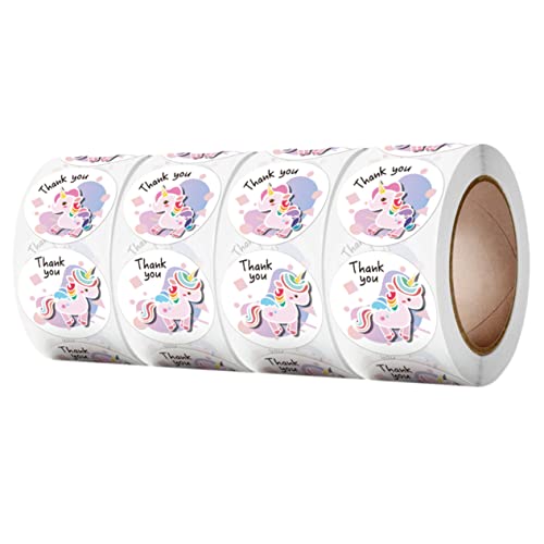 Ciieeo 4 Rolls Unicorn Stickers Stationery Stickers Scrapbook Embellishments De Cake Baking Sticker Candy Bag Sticker Gift Packaging Stickers Gift Seal Sticker Label Cute #TOP13
