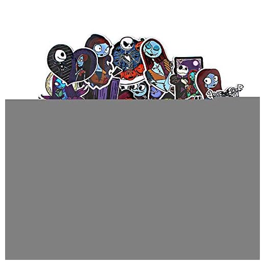 Pesadilla Antes de Navidad Pegatina PVC Impermeable Maleta Creativa monopatín Nevera portátil Pegatina 37 Uds