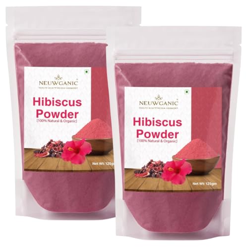 Image of Organic Hibiscus Powder (125gm) | Ayurvedic Herb for Hair Growth, Shine & Dandruff Control | Face Pack & Mask Ingredient | Pure Hibiscus Flower Powder | Pack Of 2
