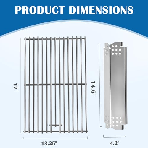 Image of SafBbcue Grill Parts Kit for Home Depot Nexgrill 5 Burner 720-0888N 720-0888S 720-0888 4 Burner 720-0830H 720-0830HM Replacement Parts, Stainless Steel Grill Heat Plates & Cooking Grates for Nexgrill
