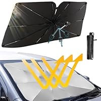 Auto Sonnenschutz Frontscheibe 140x79 Cm - 360° Drehbar & UV Schutz 99%