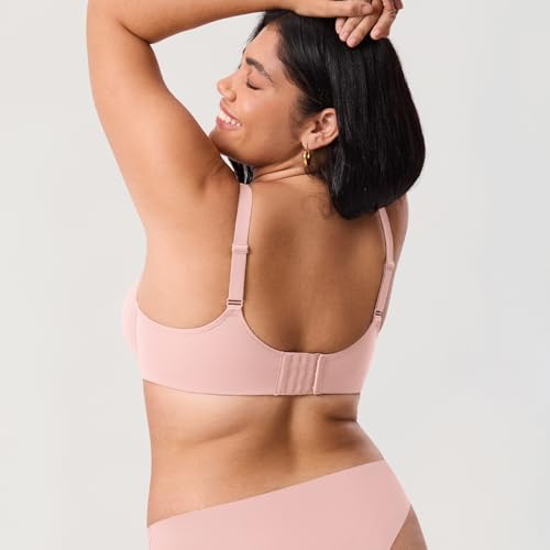 Image of DELIMIRA Women's Inbarely Plus Full Coverage Bra Plus Size Underwire Unlined Seamless Bras