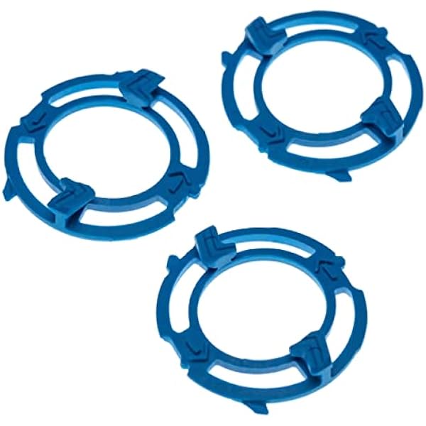 vhbw 3x Wsporniki głowicy kompatybilne z Philips S5370, S5380, S5395, S5400, S5420, S5510, S5520, S5550, S5560 golarka, niebieski