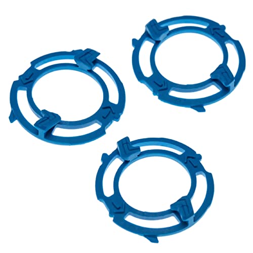 vhbw 3x Soportes de cabezal compatible con Philips S5370, S5380, S5395, S5400, S5420, S5510, S5520, S5550, S5560 afeitadora, azul