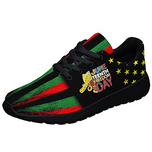 Sonzj-II Juneteenth Shoes African Women Celebrate Freedom Day 1865 Casual Running Tennis Sneakers