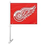 Fremont Die 88916 Detroit Red Wings Car Flag with Wall Brackett