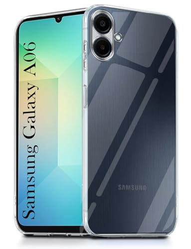 Image of Jkobi Back Cover for Samsung Galaxy A06 (Silicone Clear Shockproof Case with Camera Protection | Soft and Flexible | Transparent)